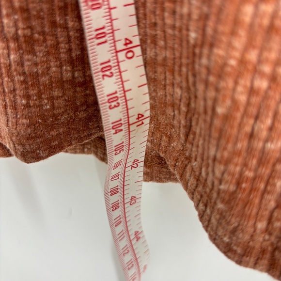 Jessica Simpson Womens Size 1X Jax Front Slit Rib Knit Dress Burnt Orange Auburn - Picture 12 of 12